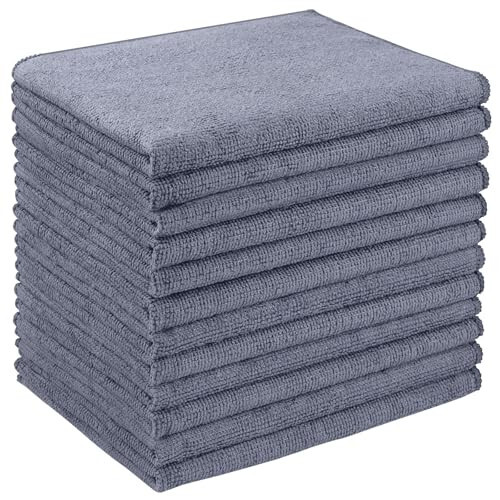 AIDEA Mikrofiber Tozalash Matosi 12 Dona, Avtomobillar uchun 12x16 dyuymli Mikrofiber Sochiq, Yumshoq va Chang Yutuvchi Mikrofiber Sochiqlar, Tuksiz Tozalash Matosi, Uy, Oshxona, Avtomobil, Magazin Sochiqlari uchun Premium Yuvinish Matosi. 