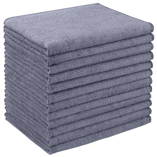 AIDEA Mikrofiber Tozalash Matosi 12 Dona, Avtomobillar uchun 12x16 dyuymli Mikrofiber Sochiq, Yumshoq va Chang Yutuvchi Mikrofiber Sochiqlar, Tuksiz Tozalash Matosi, Uy, Oshxona, Avtomobil, Magazin Sochiqlari uchun Premium Yuvinish Matosi. - 1