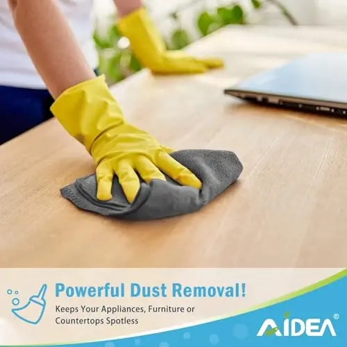 AIDEA Микрофибровая чистящая салфетка серая-100 шт., мягкие впитывающие тряпки, микрофибровые полотенца для автомобилей, кухонные полотенца, салфетки для удаления пыли для дома, окон, чистящие средства, 12