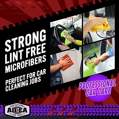 AIDEA Микрофибровые салфетки для уборки 10 шт., Микрофибровые полотенца для автомобилей, Премиум универсальная автомобильная салфетка, Салфетка для пыли, Впитывающая микрофибровая салфетка для внедорожников, дома, кухни, окна, 12