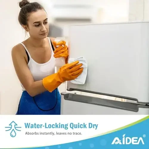 AIDEA Салфетка из микрофибры для уборки-12 шт., Мягкие полотенца из микрофибры для автомобилей, Абсорбирующие тряпки для уборки, Безворсовые салфетки для мытья без разводов для дома, кухни, окон (30x30 см), Белые - 6