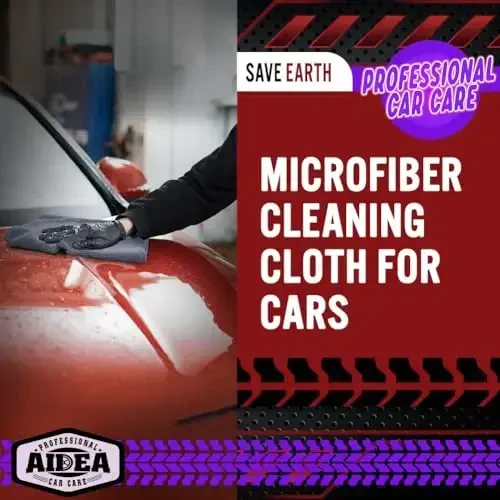 AIDEA Салфетки из микрофибры серые 20шт, ткань из микрофибры для чистки автомобилей, универсальные автомобильные полотенца премиум-класса, тряпки для уборки пыли внедорожников, дома, кухни, окон, мастерских, 30x30 см - 4