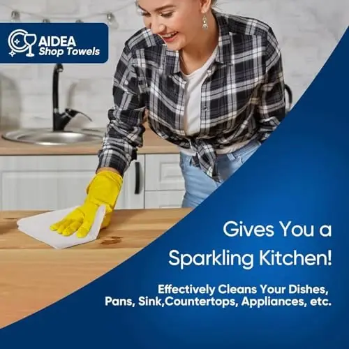 AIDEA White Microfiber Cleaning Cloth 100PK, Reusable Cleaning Rags 12