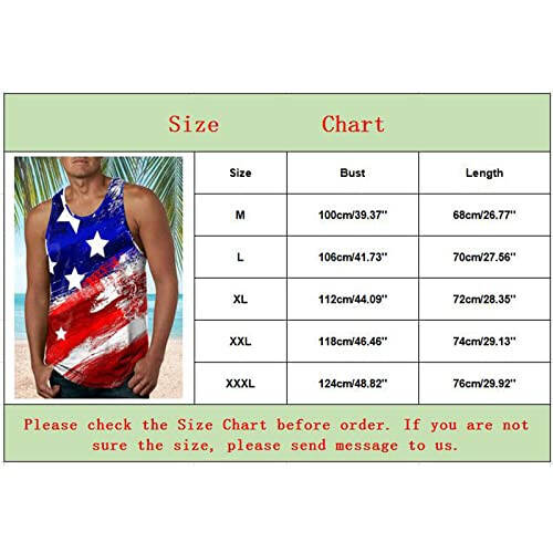 aihihe July 4Th Shirts Men's American Flag Distressed Tank Top 4Th of July Printing USA Flag Sleeveless T-Shirts Workout Patriotic Tees(White,Large) - 5