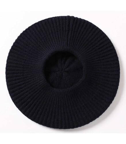 Ailaile Cashmere Berets Hats Women Winter Warm Merino Wool Knitted Oversized Beige Beanie - 7