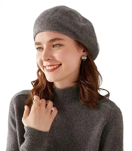 Ailaile CasModazoneere Berets Beanie Hats Women Winter Warm Merino Wool Fashion Knit Cap - 1