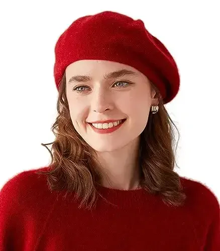 Ailaile CasModazoneere Berets Beanie Hats Women Winter Warm Merino Wool Fashion Knit Cap 