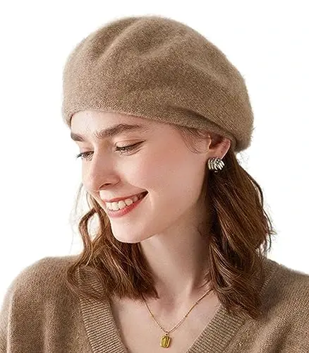 Ailaile CasModazoneere Berets Beanie Hats Women Winter Warm Merino Wool Fashion Knit Cap - 1