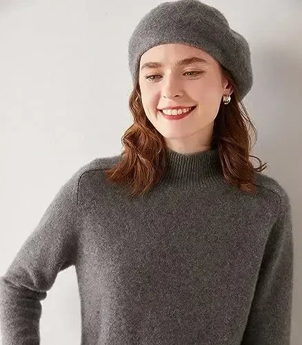 Ailaile CasModazoneere Berets Beanie Hats Women Winter Warm Merino Wool Fashion Knit Cap - MODAZONE (1)