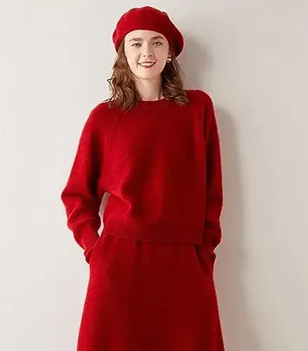 Ailaile CasModazoneere Berets Beanie Hats Women Winter Warm Merino Wool Fashion Knit Cap - 3