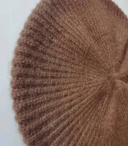 Ailaile CasModazoneere Berets Shlyapalar Ayollar Qishki iliq merinos junidan to'qilgan katta hajmli bej shapka - 2