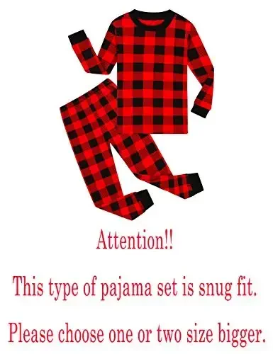 Family Feeling Kids & Toddler Girls Boys Pajamas 2 Piece Pjs Set 100% Cotton Sleepwear - FAMILY FEELING (1)