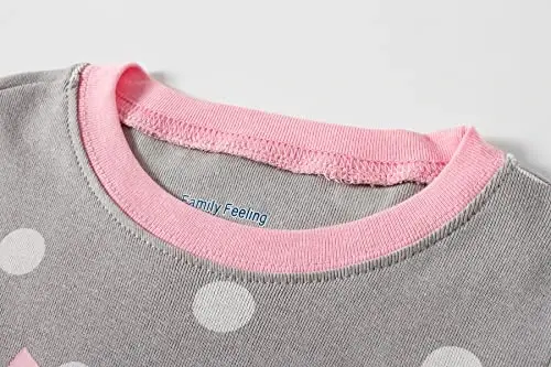 Family Feeling Kids & Toddler Girls Boys Pajamas 2 Piece Pjs Set 100% Cotton Sleepwear - 6