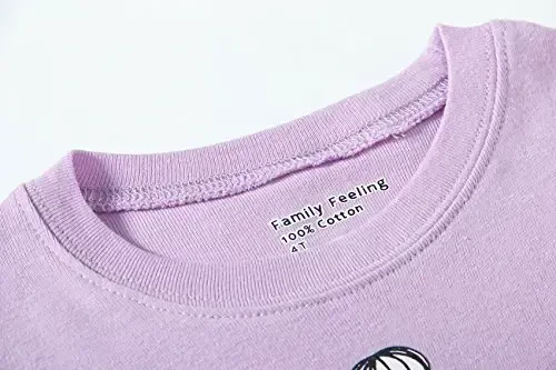 Family Feeling Kids & Toddler Girls Boys Pajamas 2 Piece Pjs Set 100% Cotton Sleepwear - 6