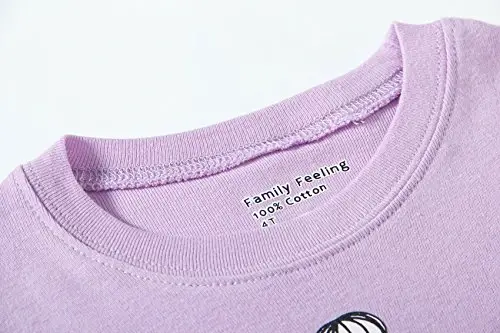 Family Feeling Kids & Toddler Girls Boys Pajamas 2 Piece Pjs Set 100% Cotton Sleepwear - 6