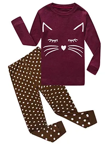 Family Feeling Kids & Toddler Girls Boys Pajamas 2 Piece Pjs Set 100% Cotton Sleepwear 