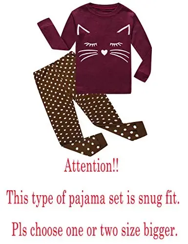 Family Feeling Kids & Toddler Girls Boys Pajamas 2 Piece Pjs Set 100% Cotton Sleepwear - FAMILY (1)