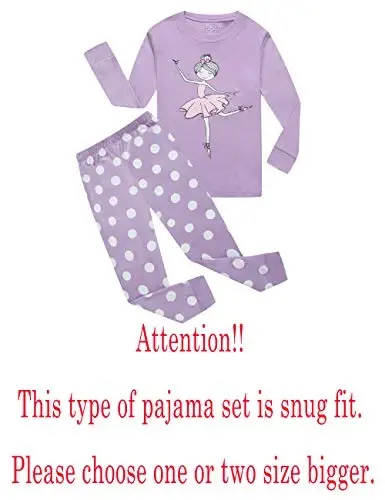 Family Feeling Kids & Toddler Girls Boys Pajamas 2 Piece Pjs Set 100% Cotton Sleepwear - 2
