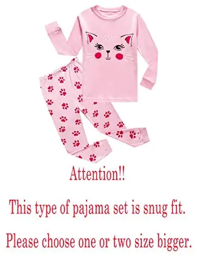 Family Feeling Kids & Toddler Girls Boys Pajamas 2 Piece Pjs Set 100% Cotton Sleepwear - 2