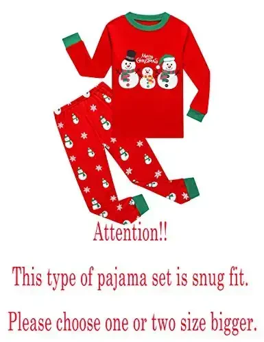 Family Feeling Kids & Toddler Girls Boys Pajamas 2 Piece Pjs Set 100% Cotton Sleepwear - 2