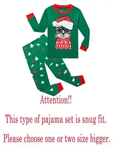 Family Feeling Kids & Toddler Girls Boys Pajamas 2 Piece Pjs Set 100% Cotton Sleepwear - FAMILY FEELING (1)