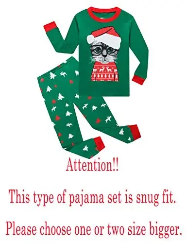 Family Feeling Kids & Toddler Girls Boys Pajamas 2 Piece Pjs Set 100% Cotton Sleepwear - 8