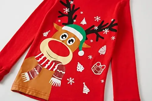 Family Feeling Kids & Toddler Girls Boys Pajamas 2 Piece Pjs Set 100% Cotton Sleepwear - 3