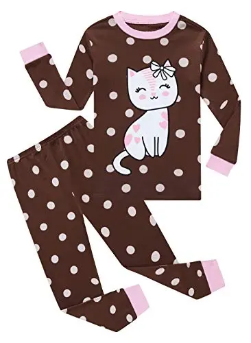 Family Feeling Kids & Toddler Girls Boys Pajamas 2 Piece Pjs Set 100% Cotton Sleepwear 