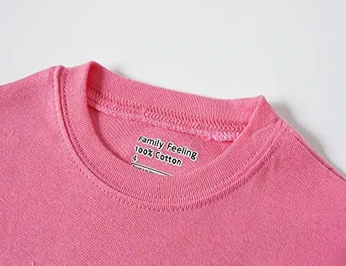 Family Feeling Kids & Toddler Girls Boys Pajamas 2 Piece Pjs Set 100% Cotton Sleepwear - 5