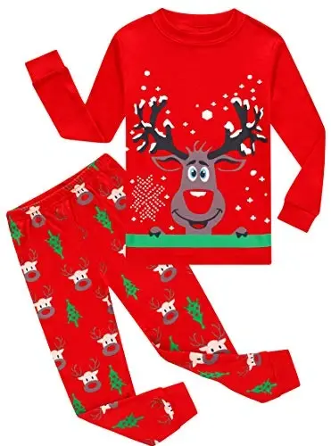 Family Feeling Kids & Toddler Girls Boys Pajamas 2 Piece Pjs Set 100% Cotton Sleepwear 