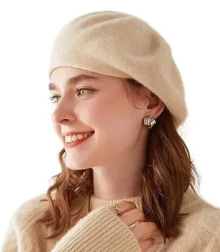 Ailaile CasModazoneere Berets Beanie Hats Women Winter Warm Merino Wool Fashion Knit Cap 