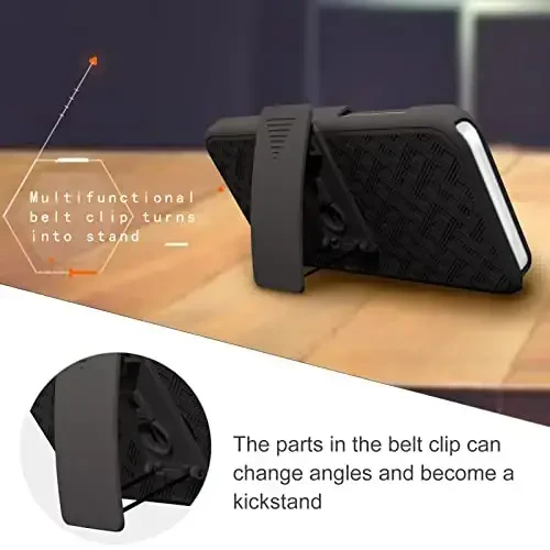 Ailiber iPhone 14 uchun mos keladigan g'ilof, iPhone 13 telefon g'ilofi ekran himoyachisi bilan, aylanuvchi kamar qisqichi, tayanch ushlagich, nozik zarbga chidamli qobiq iPhone 14 6.1 dyuym uchun slayd telefon qopqog'i - Qora - 5