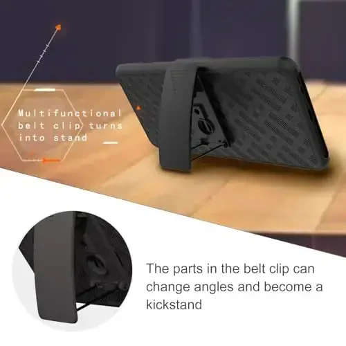 Ailiber Совместимый с iPhone 16e Чехол, iPhone 16E 2025 Чехол для ремня с защитной пленкой, Поворотная подставка, Тонкий противоударный чехол-черный - 4