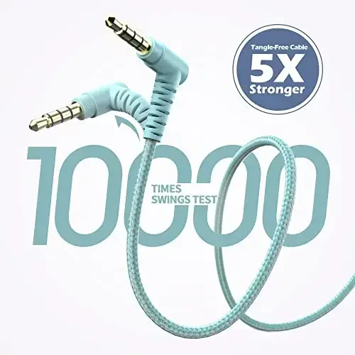 AILIHEN Kids Headphones, I35 On-Ear Headphones for School, Safe Volume 93dB, HD Mic Stereo Headphone for Kid Girls Boys, Foldable 3.5mm Wired for Chromebook, Laptop, Computer, Tablet (Blue) - 5