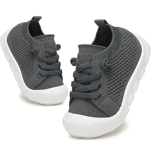 AILYLAKP Baby Toddler Girls Boys Shoes Walking Slip on Shoes Lightweight Breathable for Toddler Baby Barefoot Sneakers Kids First Infant Tennis Shoes Sandals - 1