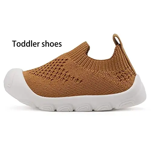 AILYLAKP Chaqaloq o'g'il va qiz bolalar poyabzali Bolalar nafas oladigan krossovkalar Tennis poyabzallari 6-36 oylik chaqaloq uchun slip-on poyabzal - 3