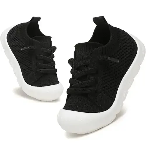 AILYLAKP Chaqaloq Qizlar Bolalar Poyabzallari Yuradigan Krossovkalar Bolalar Oyoqyalang'och Slip on Tennis Go'dak Poyabzallari Birinchi Chaqaloqlar uchun Yengil Nafas oladigan 