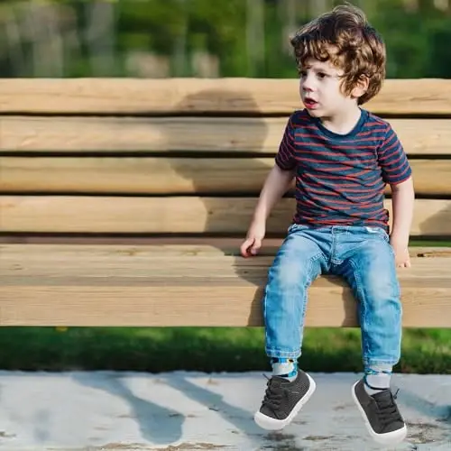 AILYLAKP Go'dak qizlar uchun poyabzal o'g'il bolalar poyabzali Yurish poyabzali Krossovkalar Bolalar yalangoyoq Slip on Tennis Chaqaloqlar poyafzali Birinchi chaqaloqlar uchun engil nafas oladigan - 5