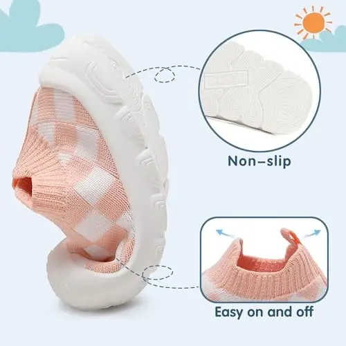 AILYLAKP Toddler Baby Boy Girl Shoes Kids Breathable Sneakers Tennis Shoes 6-36 Months Infant Slip on Shoes - 3