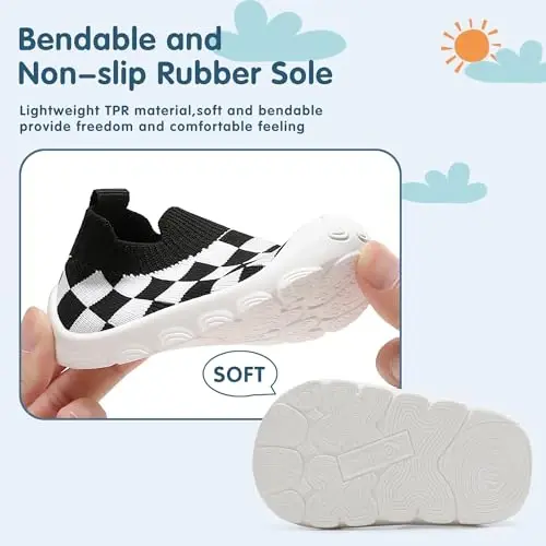 AILYLAKP Toddler Baby Boy Girl Shoes Kids Breathable Sneakers Tennis Shoes 6-36 Months Infant Slip on Shoes - 5