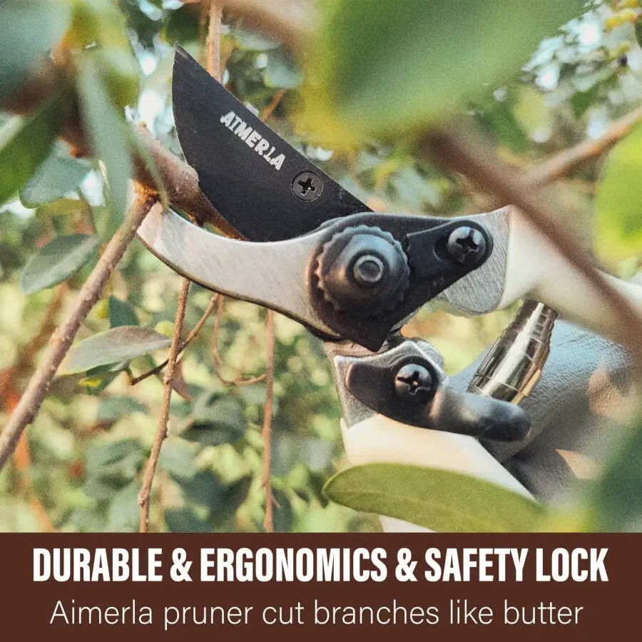 Aimerla Bog'dorchilik Asboblari To'plami 9 og'ir yukxalta Bog'dorchilik asboblari Sirpanmaydigan rezina ushlagich bilan, asboblar uchun katta bog 'sumkasi Ayollar, erkaklar, ota-onalar uchun bog'dorchilik, begona o'tlarni yo'qotish, bog'dorchilik sovg'alari uchun bardoshli qo'l asboblari - 3