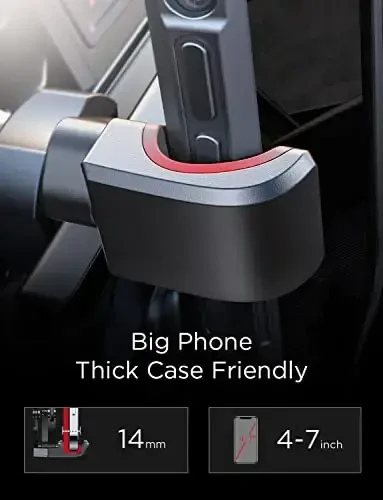 AINOPE Avtomobil Telefon Ulagichi Vent 2025 Gravitatsiya Havo Vent Telefon Ulagichlar iPhone 16 Pro Max uchun Vent Clip bilan Qo'lda Erkin Mobil Telefon Avtomobil Ulagichi iPhone 15 Plus Samsung Red uchun - 5