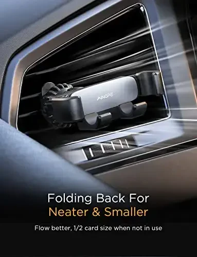 AINOPE Avtomobil Telefon Uskunasi Vent 2025 Gravitatsiya Havo Vent Telefon Uskunalari iPhone 16 Pro Max uchun Vent Clip bilan Qo'lda Bepul Uyali Telefon Avtomobil Uskunasi iPhone 15 Plus Samsung Kumush uchun - 7