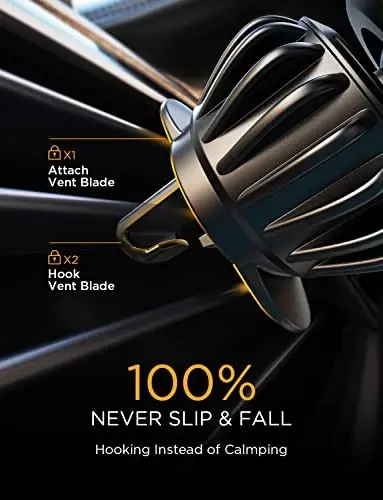 AINOPE Avtomobil Telefon Uskunasi Vent 2025 Gravitatsiya Havo Vent Telefon Uskunalari iPhone 16 Pro Max uchun Vent Clip bilan Qo'lda Bepul Uyali Telefon Avtomobil Uskunasi iPhone 15 Plus Samsung Kumush uchun - 6
