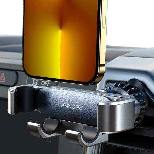 AINOPE Phone Mount for Car Vent 2024 Gravity Air Vent Car Phone Holder Mount for iPhone with Newest Vent Clip Hand Free Cell Phone Car Mount fits for iPhone 15 Pro Max 14 13 12 Samsung Android Phones - 17