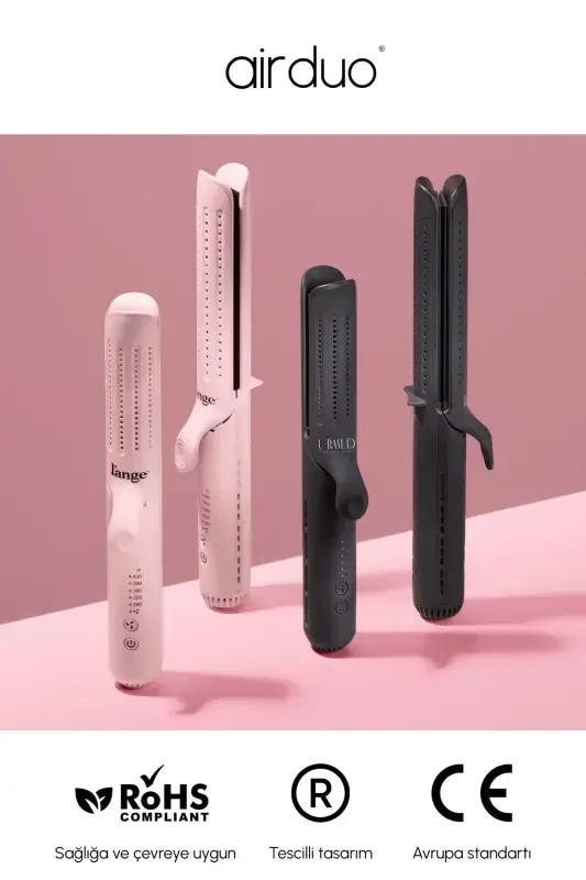 Air Duo-2-da-1 Soch To'g'rilovchi va Buklovchi - Rang: Gul Suvi - Titan Plitka - 4