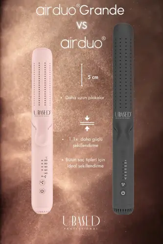 Air Duo-2-in-1 Hair Straightener and Curling Iron - Color: Rose Water - Titanium Plate - 9