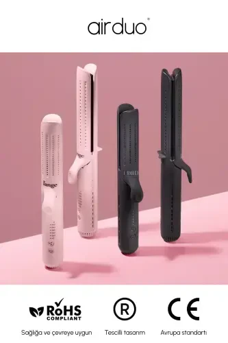 Air Duo-2-in-1 Hair Straightener and Curling Iron - Color: Rose Water - Titanium Plate - 4