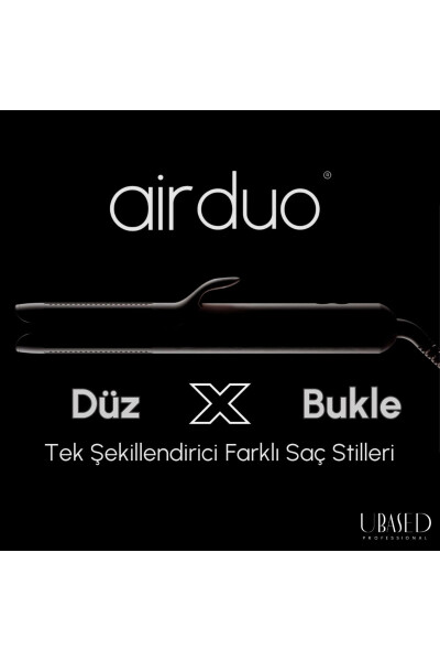 Air Duo-2'si1 Saç Düzleştirici ve Saç Maşası - Renk: Gül Suyu - Titanyum Plaka - 34