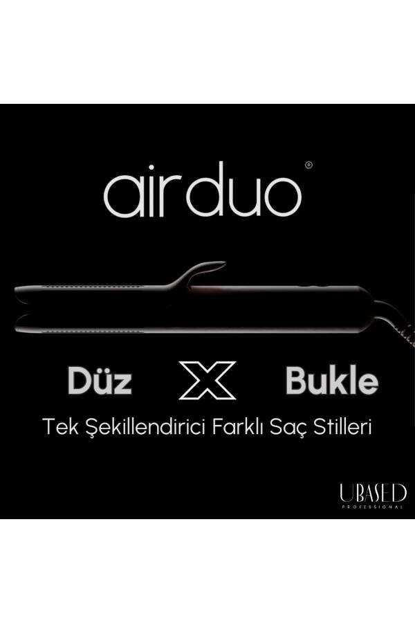 Air Duo-2'si1 Saç Düzleştirici ve Saç Maşası - Renk: Gül Suyu - Titanyum Plaka - 34